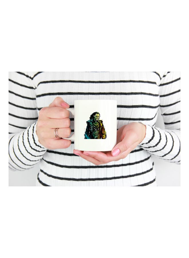 LOUD UNIVERSE Avengers Evil Loki Laugh Printed Coffee Mug White/Blue/Green  - Image 3