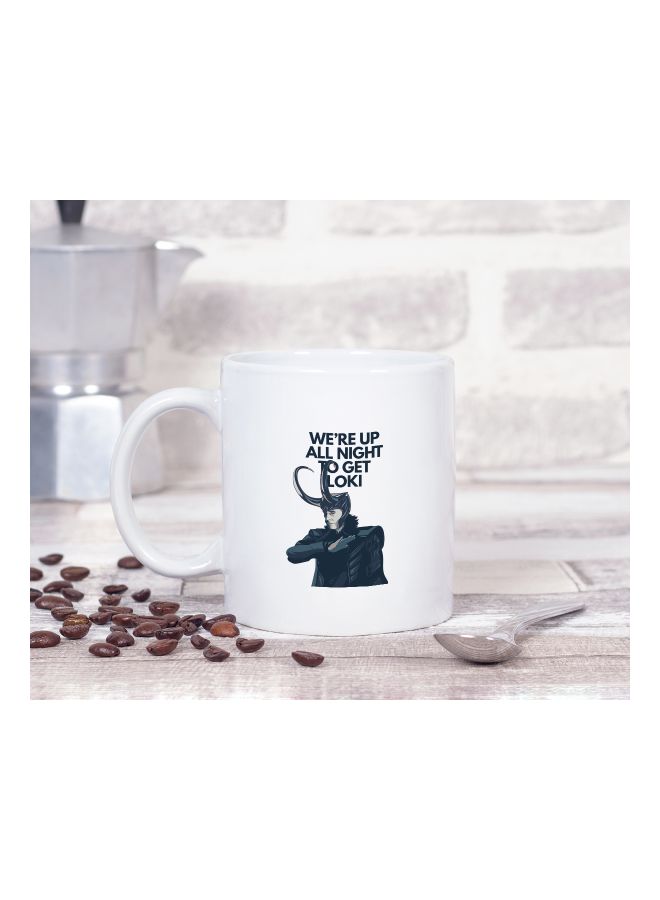 LOUD UNIVERSE Avengers Loki Typography Quote Printed Coffee Mug White/Grey  - Image 2