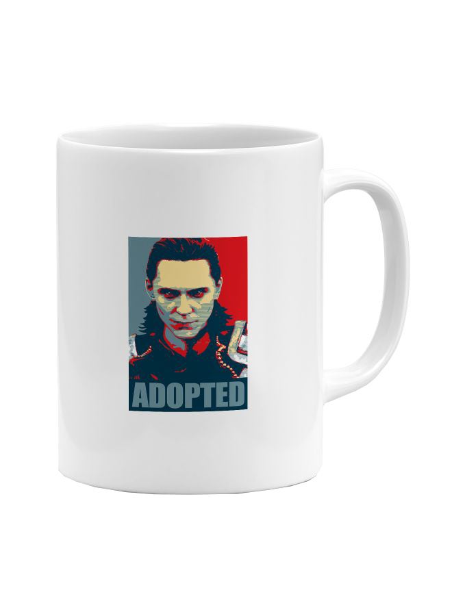 LOUD UNIVERSE Loki Hope Poster Printed Coffee Mug White/Red/Blue  - Image 1