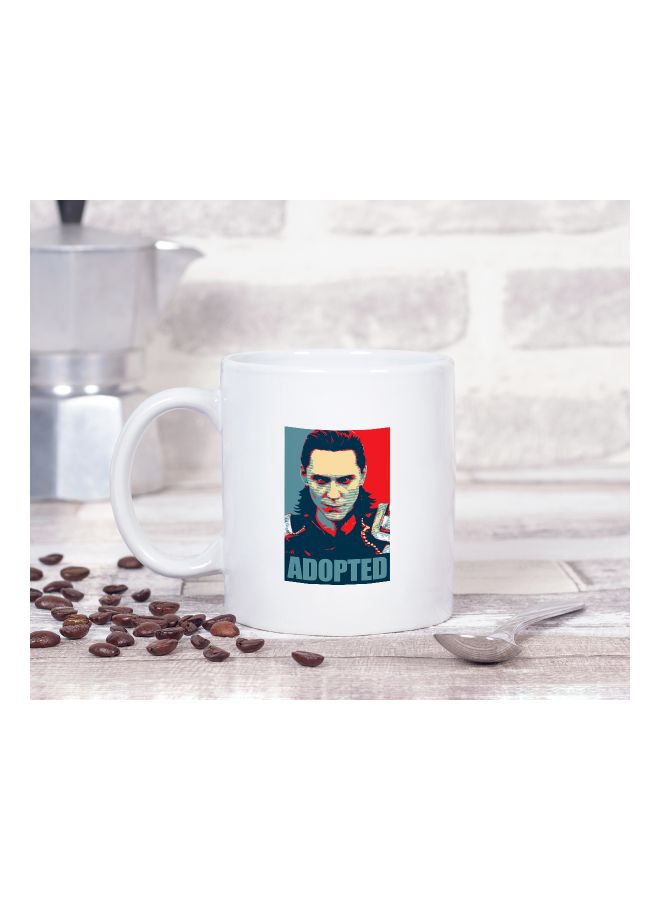 LOUD UNIVERSE Loki Hope Poster Printed Coffee Mug White/Red/Blue  - Image 2