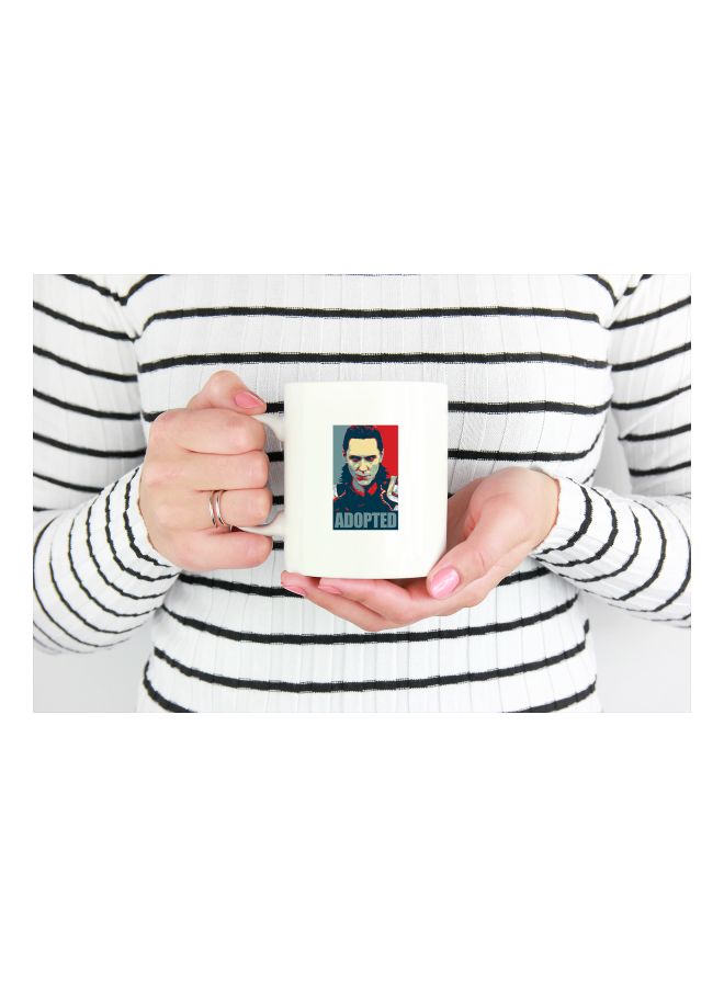 LOUD UNIVERSE Loki Hope Poster Printed Coffee Mug White/Red/Blue  - Image 3