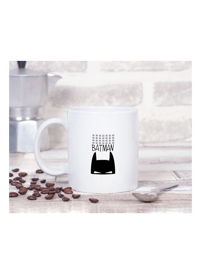 LOUD UNIVERSE Batman Super Hero Printed Coffee Mug Black/White - Image 2