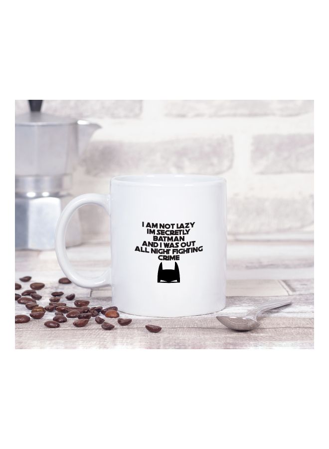LOUD UNIVERSE Batman Quote Printed Coffee Mug White/Black  - Image 2