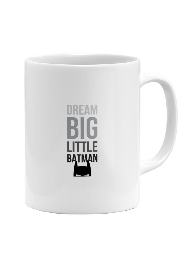 LOUD UNIVERSE Dream Big Quote Printed Coffee Mug White/Black  - Image 1
