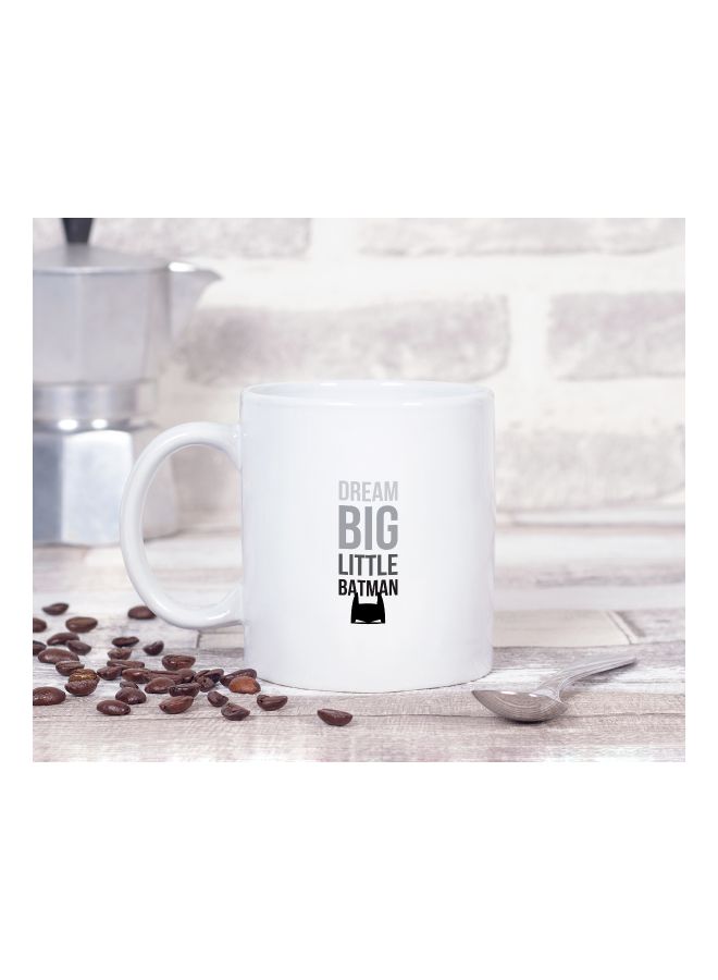 LOUD UNIVERSE Dream Big Quote Printed Coffee Mug White/Black  - Image 2