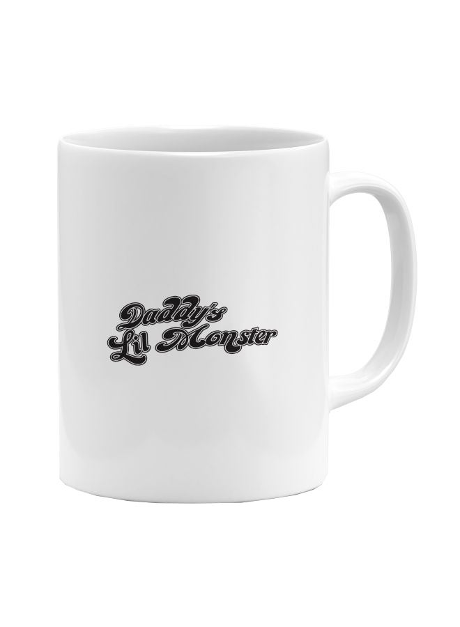 LOUD UNIVERSE Daddy Lil Monster Printed Coffee Mug White/Black  - Image 1
