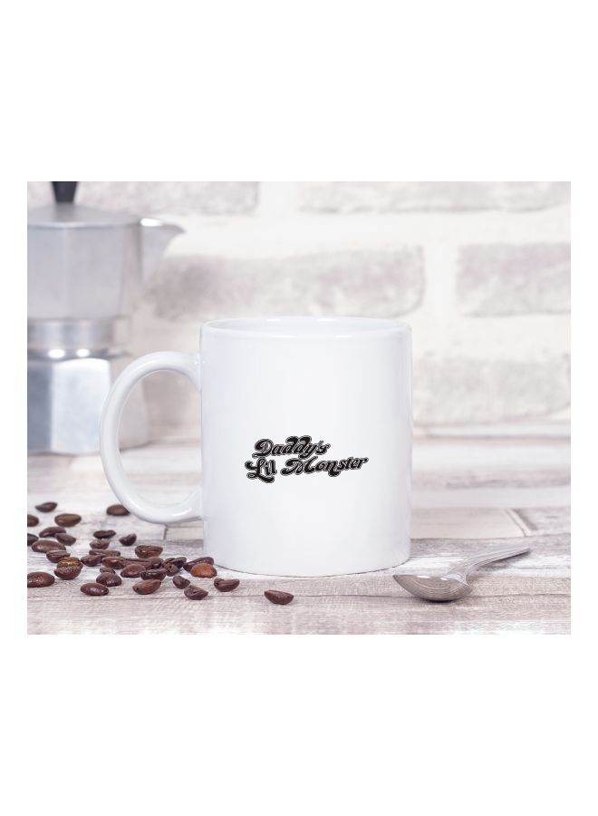 LOUD UNIVERSE Daddy Lil Monster Printed Coffee Mug White/Black  - Image 2