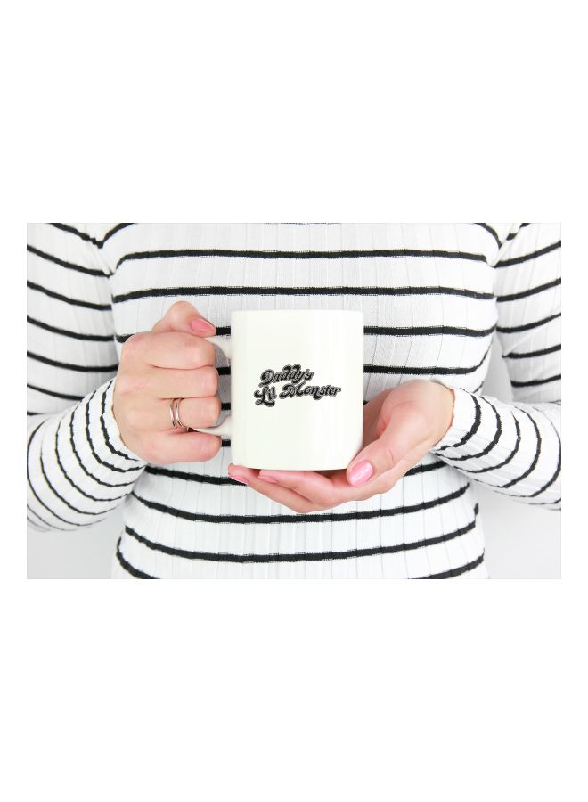 LOUD UNIVERSE Daddy Lil Monster Printed Coffee Mug White/Black  - Image 3