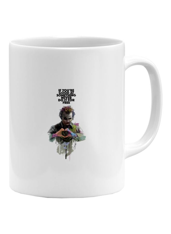 LOUD UNIVERSE Joker Printed Coffee Mug White/Black/Green  - Image 1
