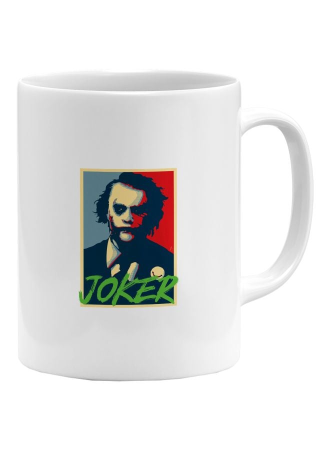 LOUD UNIVERSE Heath Ledger Hope Poster Printed Coffee Mug White/Green/Blue  - Image 1