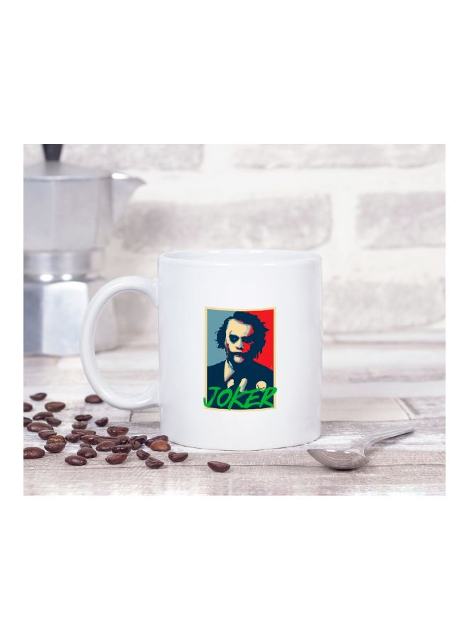 LOUD UNIVERSE Heath Ledger Hope Poster Printed Coffee Mug White/Green/Blue  - Image 2