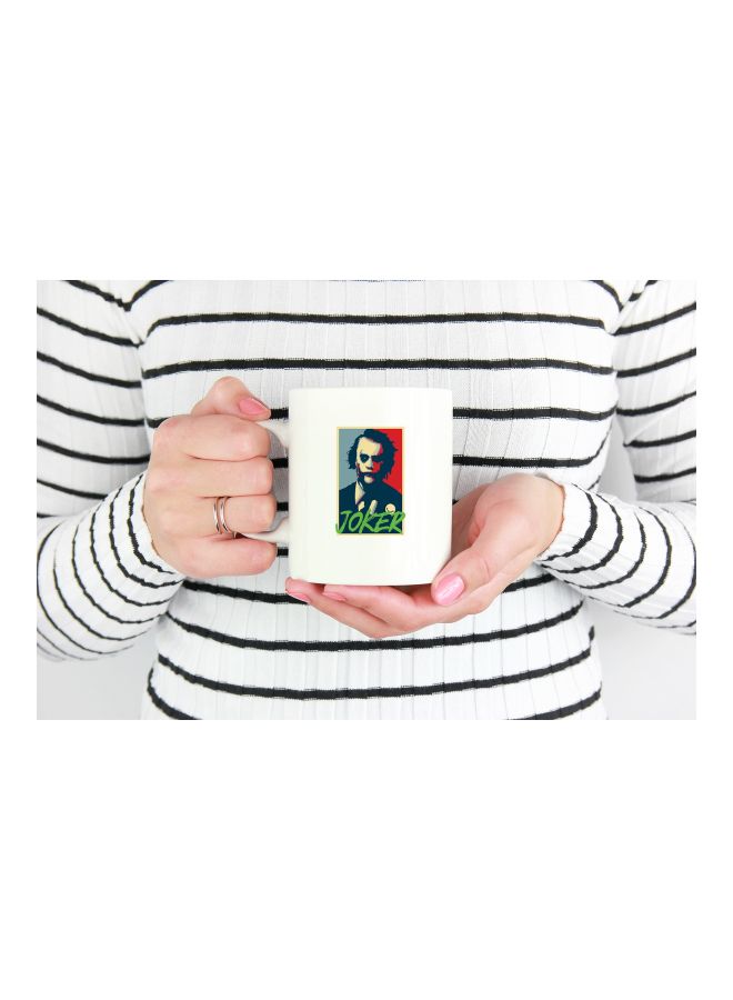 LOUD UNIVERSE Heath Ledger Hope Poster Printed Coffee Mug White/Green/Blue  - Image 3