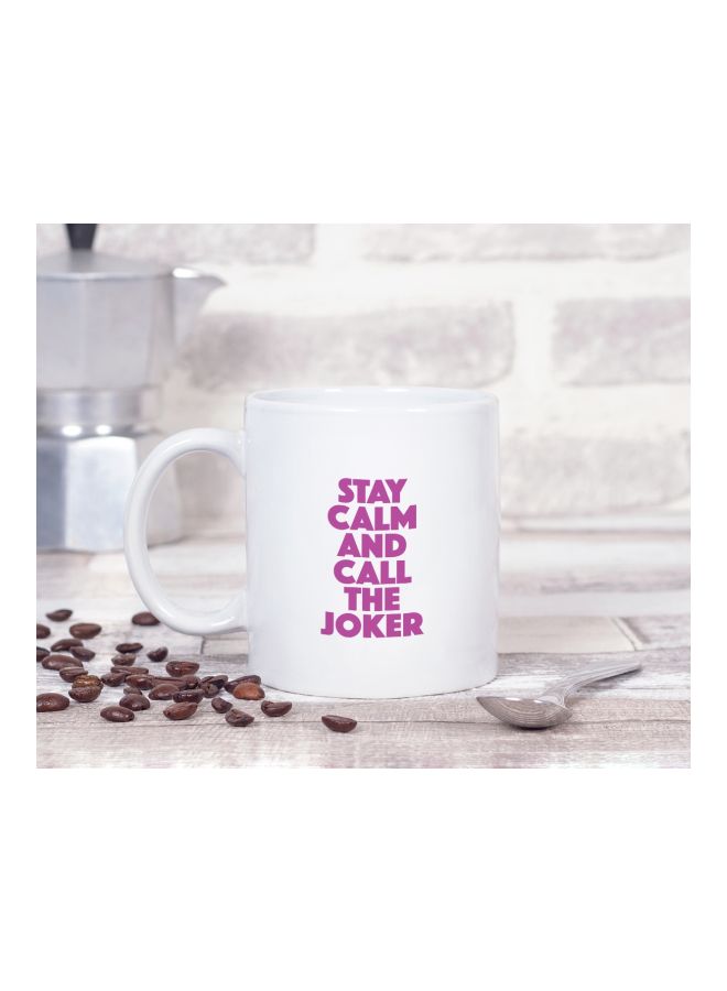 LOUD UNIVERSE Suicide Squad Calm Joker Printed Coffee Mug White/Purple  - Image 2