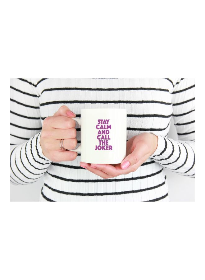 LOUD UNIVERSE Suicide Squad Calm Joker Printed Coffee Mug White/Purple  - Image 3