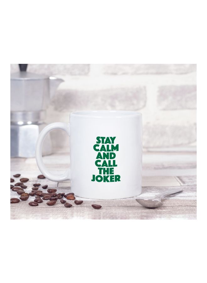 LOUD UNIVERSE Suicide Squad Calm Joker Printed Coffee Mug White/Green  - Image 2