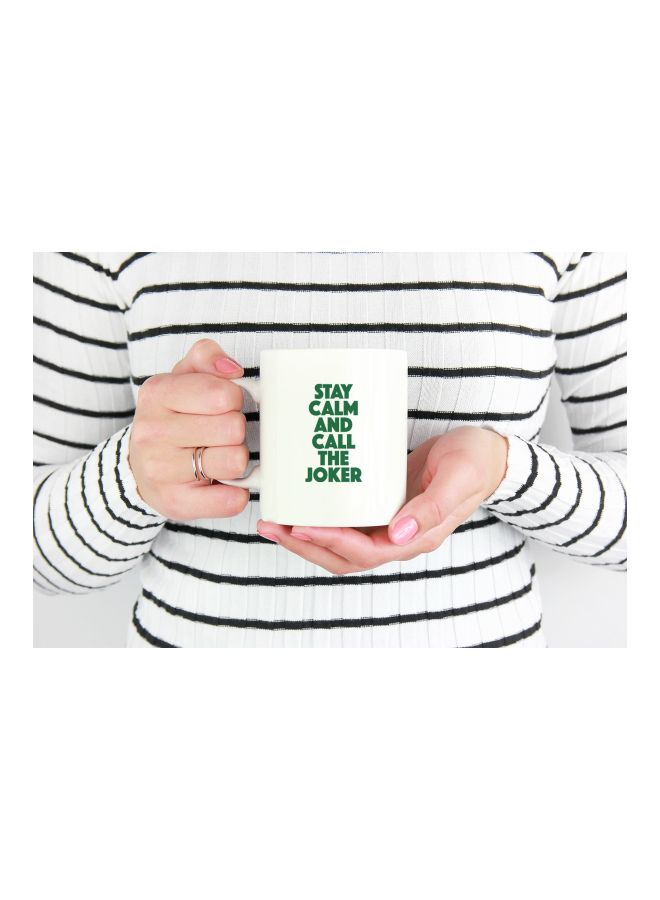 LOUD UNIVERSE Suicide Squad Calm Joker Printed Coffee Mug White/Green  - Image 3