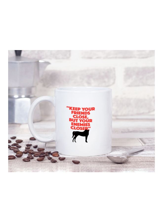 LOUD UNIVERSE Classic Movie Horse Head Quote Printed Coffee Mug White/Black/Red  - Image 2