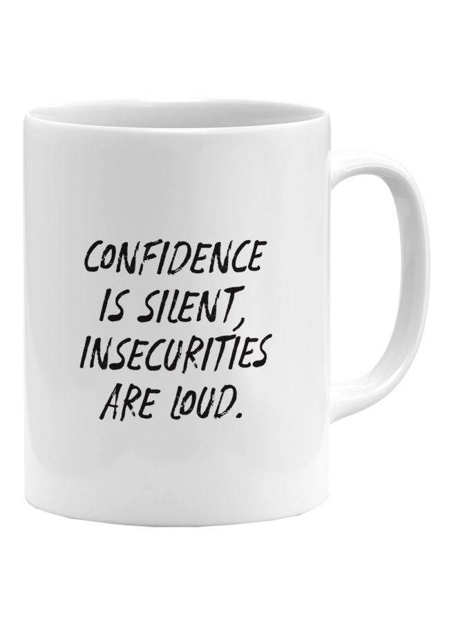 LOUD UNIVERSE Classic Movie Confidence Quote Printed Coffee Mug White/Black  - Image 1