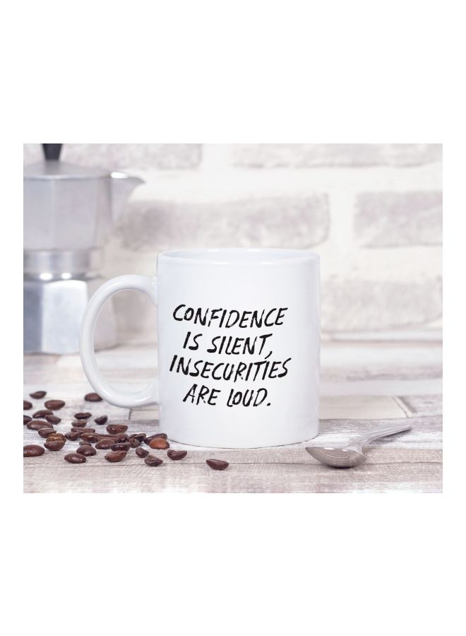 LOUD UNIVERSE Classic Movie Confidence Quote Printed Coffee Mug White/Black  - Image 2
