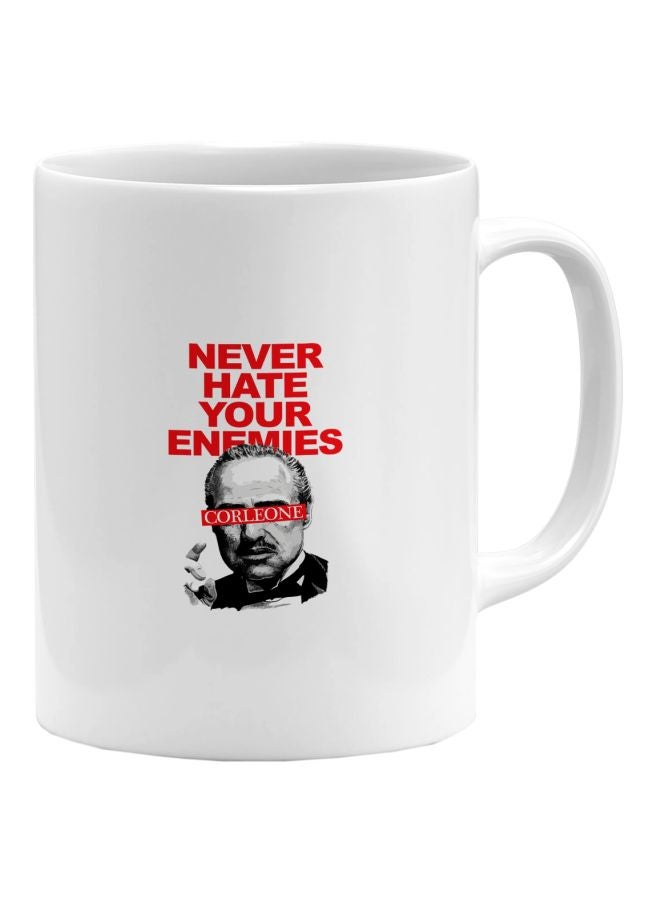 LOUD UNIVERSE Vito Enemies Quote Printed Coffee Mug White/Red/Black  - Image 1