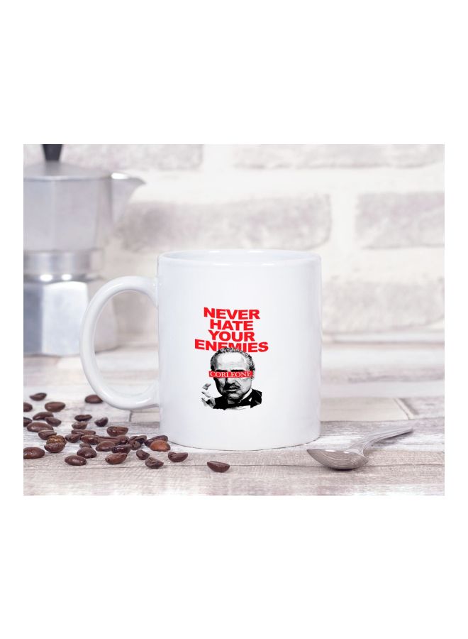 LOUD UNIVERSE Vito Enemies Quote Printed Coffee Mug White/Red/Black  - Image 2