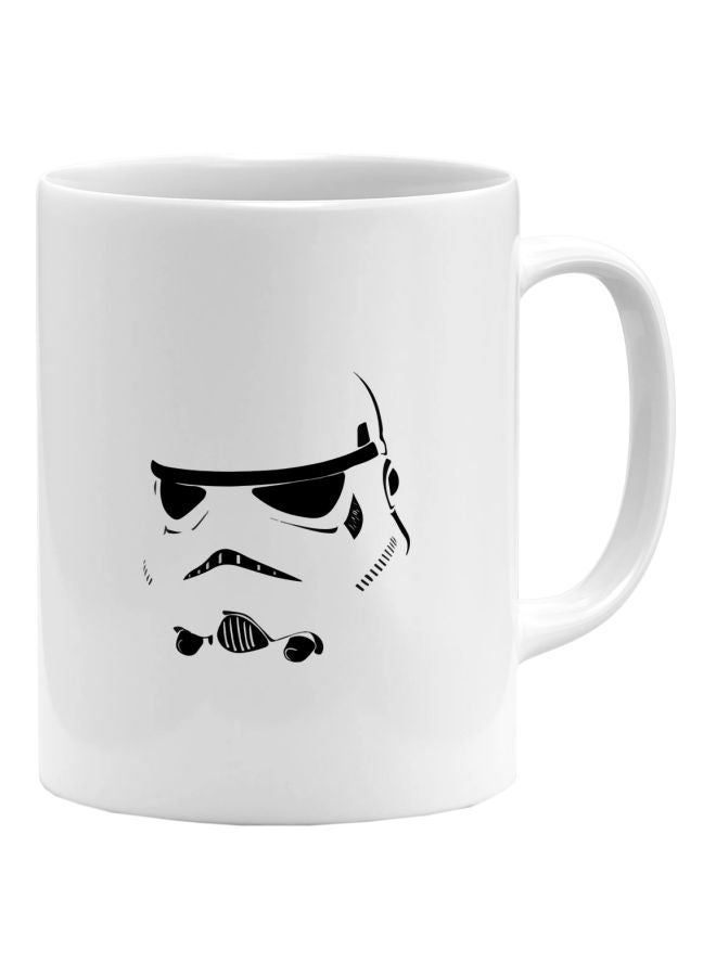 LOUD UNIVERSE White Mask Printed Coffee Mug White/Black - Image 1