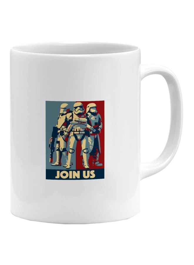 LOUD UNIVERSE Hope Poster Darth Vader Printed Coffee Mug White/Red/Beige - Image 1