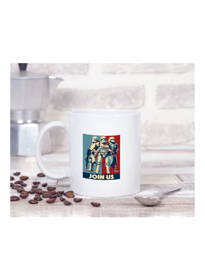 LOUD UNIVERSE Hope Poster Darth Vader Printed Coffee Mug White/Red/Beige - Image 2