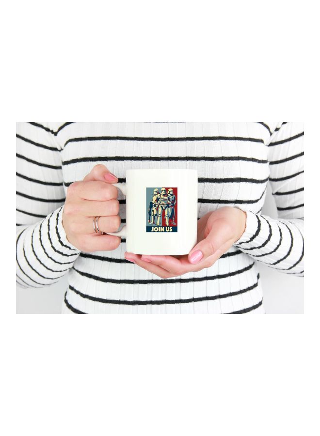LOUD UNIVERSE Hope Poster Darth Vader Printed Coffee Mug White/Red/Beige - Image 3