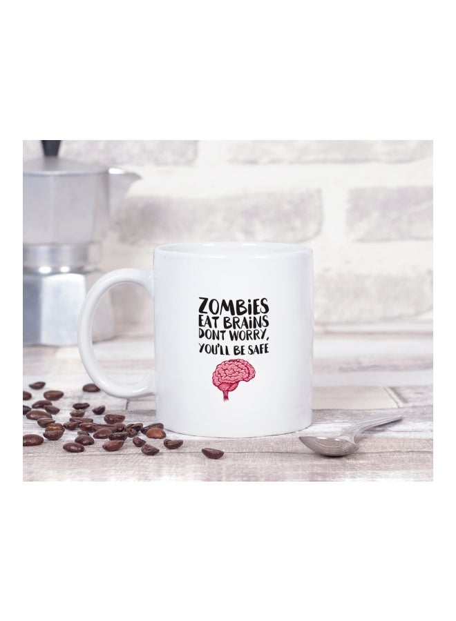 LOUD UNIVERSE Zombie Theme Printed Coffee Mug White/Black/Pink  - Image 2
