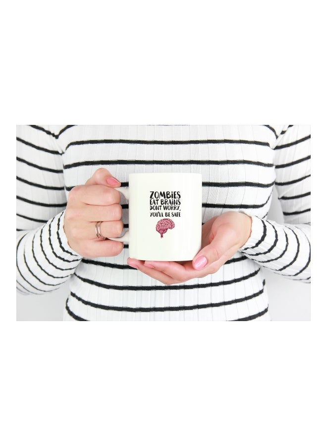 LOUD UNIVERSE Zombie Theme Printed Coffee Mug White/Black/Pink  - Image 3
