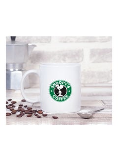 LOUD UNIVERSE StarBucks Snoopy Printed Coffee Mug White/Green/Black  - Image 2
