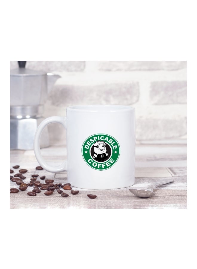 LOUD UNIVERSE StarBucks Minion Printed Coffee Mug White/Green/Black  - Image 2