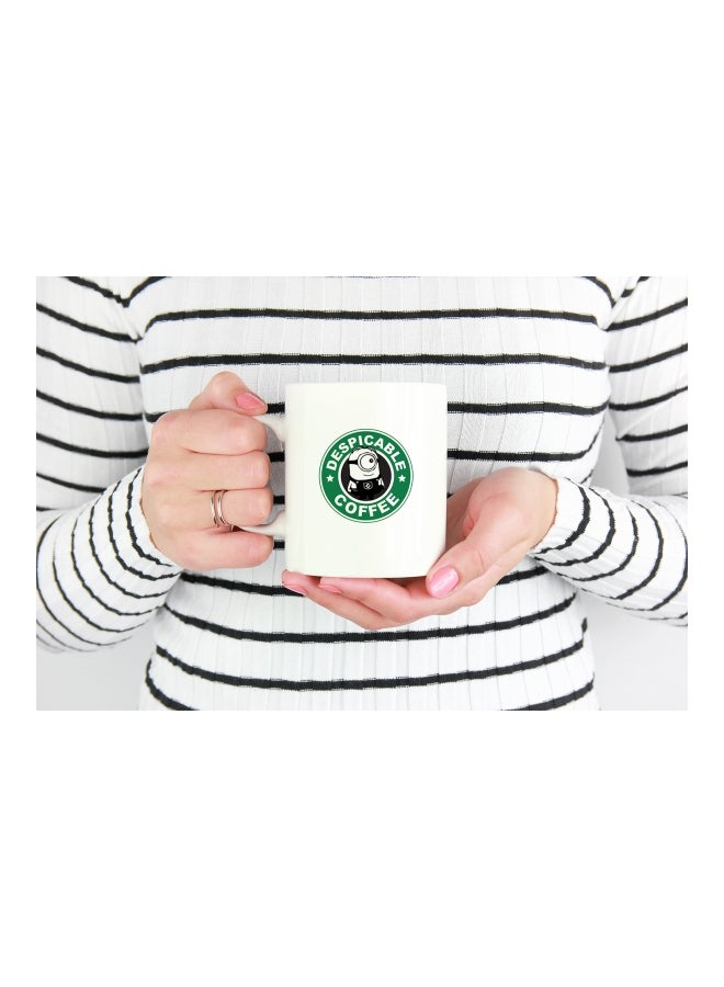 LOUD UNIVERSE StarBucks Minion Printed Coffee Mug White/Green/Black  - Image 3
