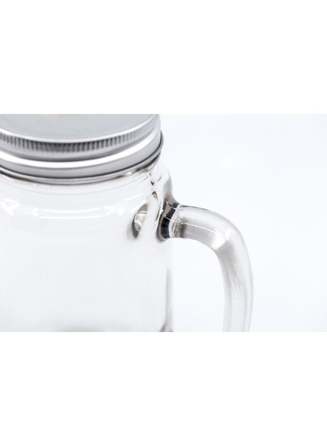 LOUD UNIVERSE Starbucks Angelina Jolie Printed Mason Jar With Straw Clear/Silver/Green  - Image 3