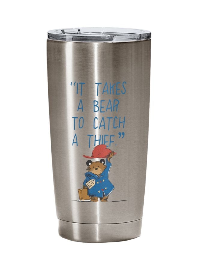 LOUD UNIVERSE Catch A Thief  Printed Tumbler With Lid Silver/Red/Blue  - Image 1