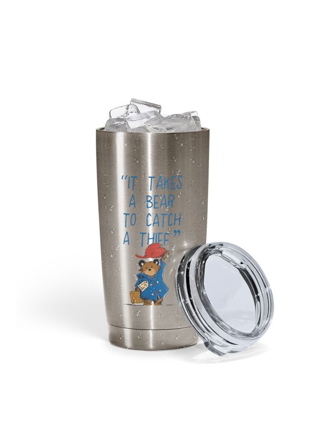LOUD UNIVERSE Catch A Thief  Printed Tumbler With Lid Silver/Red/Blue  - Image 2