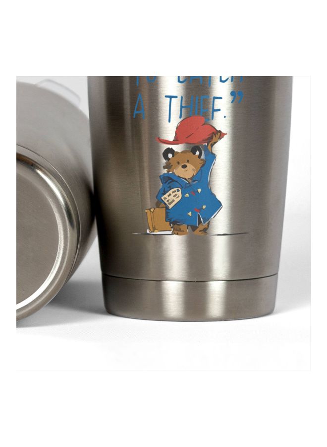 LOUD UNIVERSE Catch A Thief  Printed Tumbler With Lid Silver/Red/Blue  - Image 3