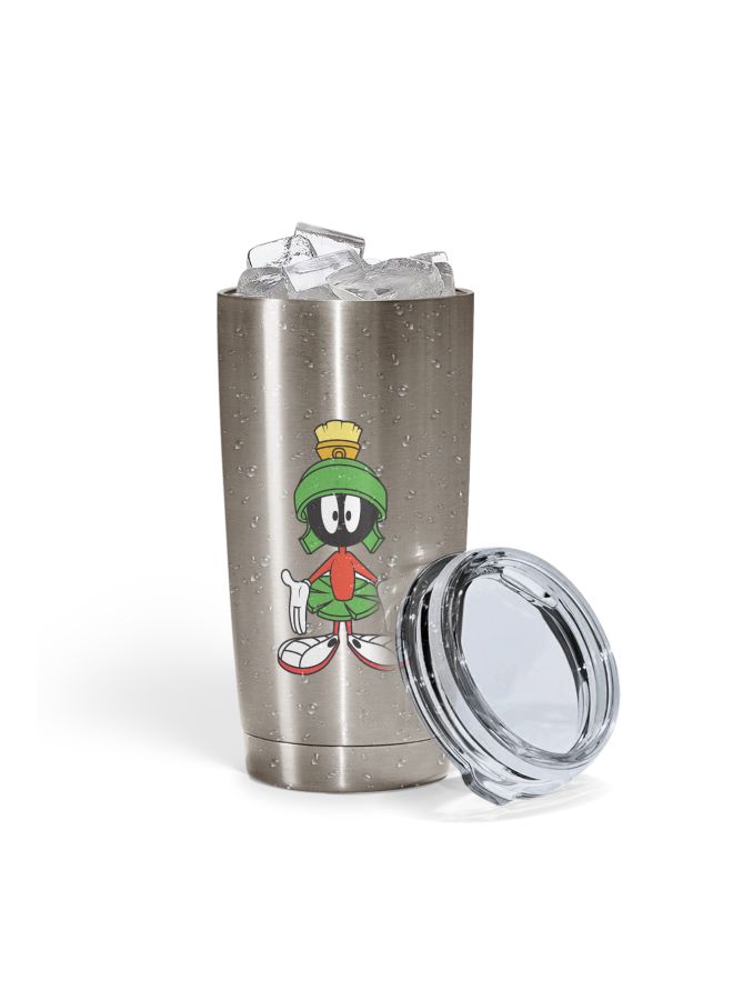 LOUD UNIVERSE Marvin Martian Printed Tumbler With Lid Silver/Green/Red  - Image 2