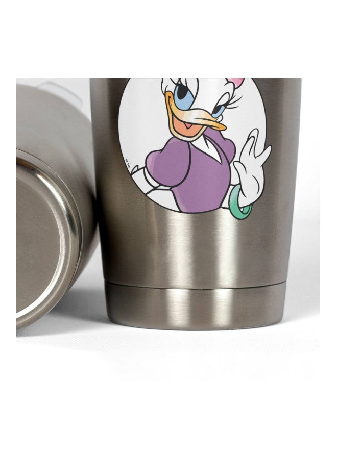 LOUD UNIVERSE Daisy Duck Printed Tumbler With Lid Silver/Pink/Blue  - Image 3