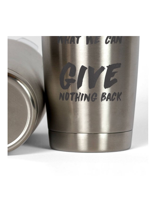 LOUD UNIVERSE Pirates Of The Caribbean Johnny Depp Quote Printed Tumbler With Lid Silver/Clear  - Image 3
