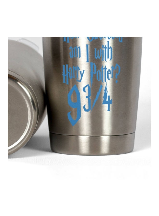 LOUD UNIVERSE - On a Scale Typography Yeti Harry Potter Printed Tumbler With Lid Silver/Clear - Image 1