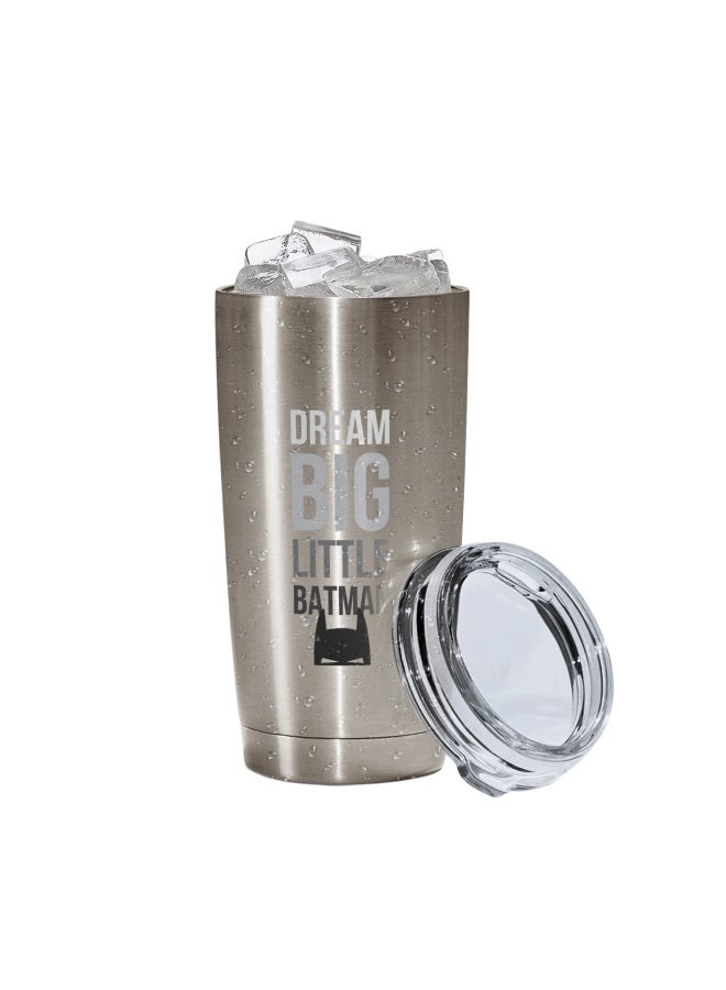 LOUD UNIVERSE Batman Printed Tumbler With Lid Silver/Grey/Black  - Image 2