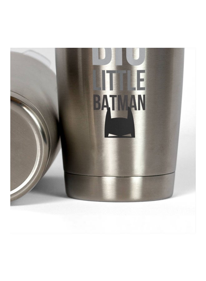 LOUD UNIVERSE Batman Printed Tumbler With Lid Silver/Grey/Black  - Image 3