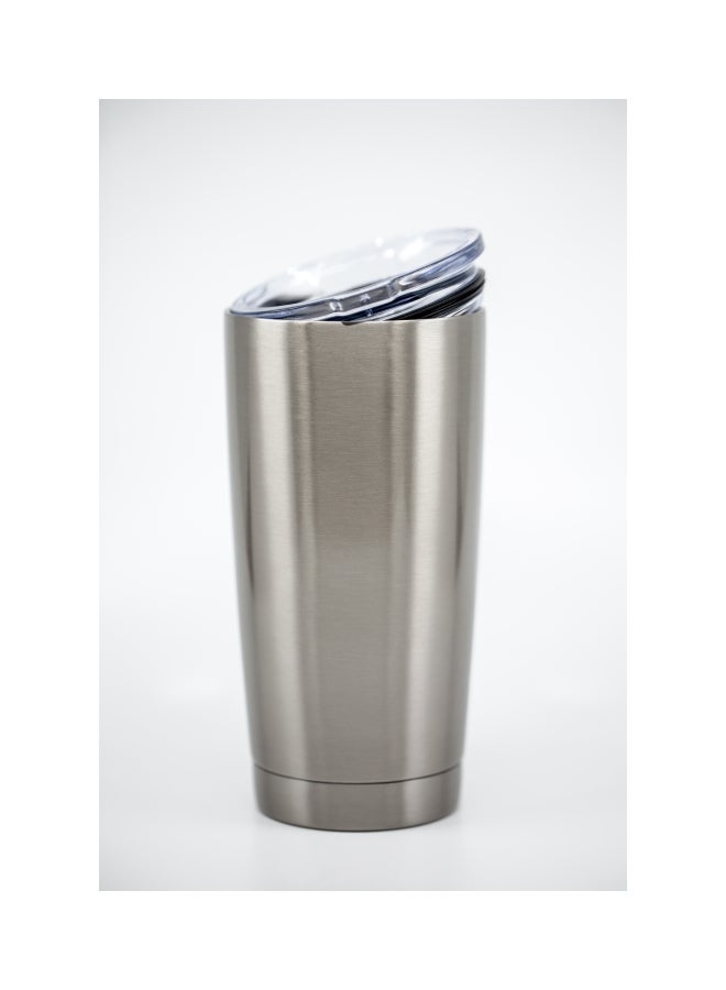 LOUD UNIVERSE Movie Quote Printed Tumbler With Lid Silver/Black/Red  - Image 4