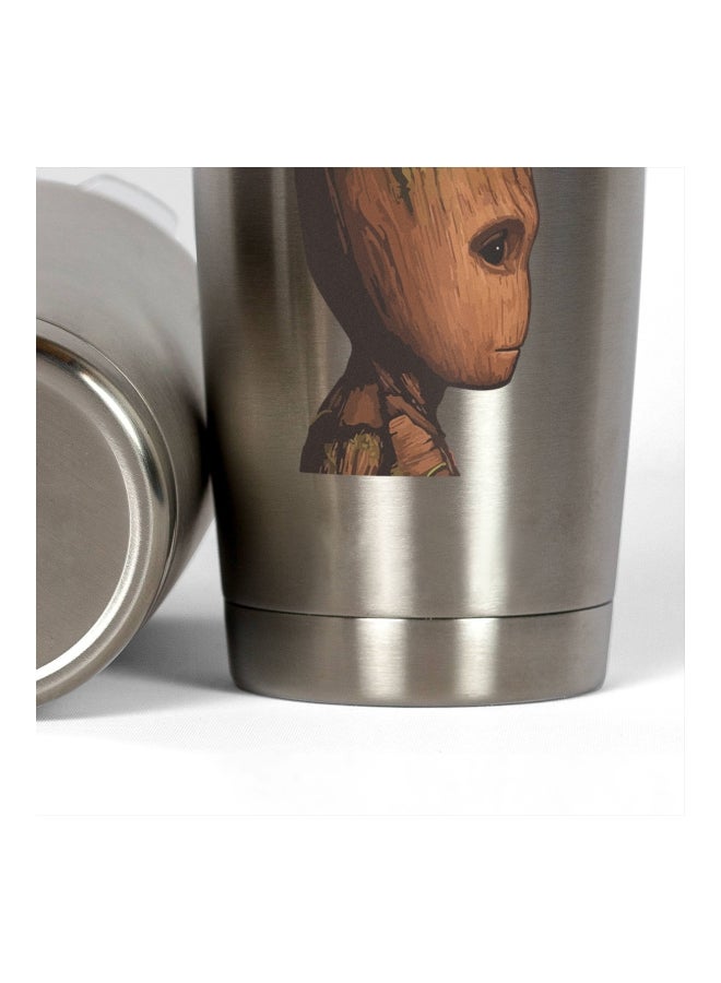 LOUD UNIVERSE Printed Tumbler With Lid Silver/Brown Silver/Brown  - Image 3
