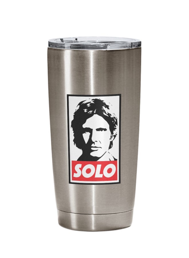 LOUD UNIVERSE Hans Solo Printed Tumbler With Lid Silver/Red/Black  - Image 1