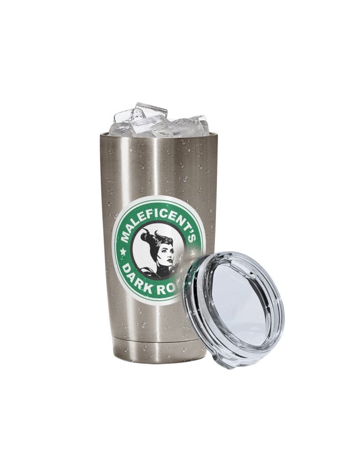 LOUD UNIVERSE Starbucks Maleficent Angelina Jolie Tumbler With Lid Silver/White/Black Silver/White/Black  - Image 2