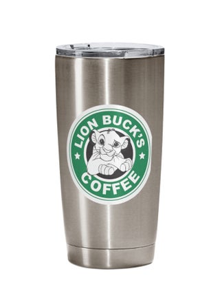 Lion King Simba Printed Tumbler With Lid Silver/Green/White Silver/Green/White - v1555185080/N23395074A_1
