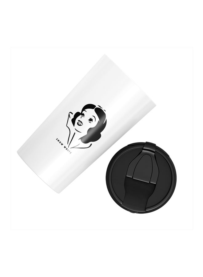 LOUD UNIVERSE Snow White Face Printed Tumbler With Lid White/Black  - Image 2